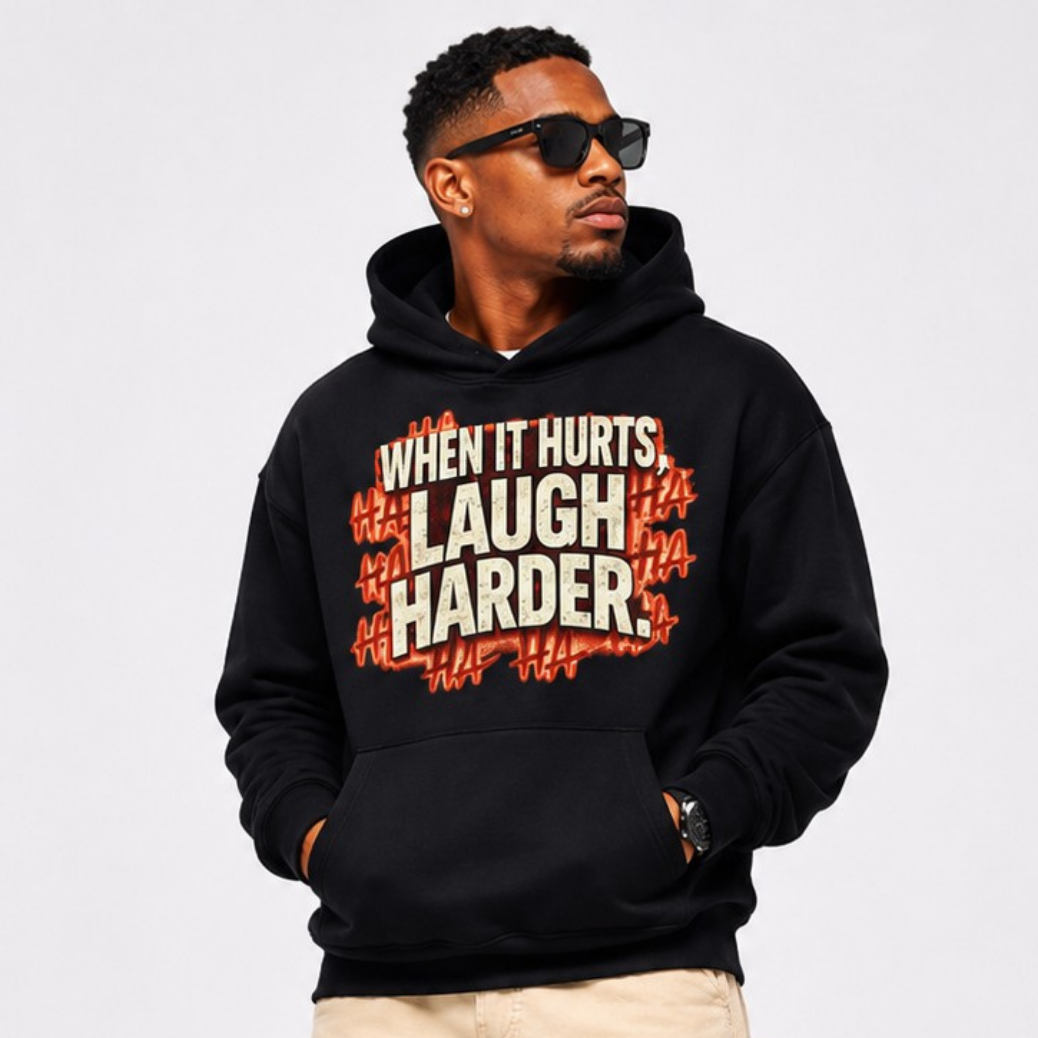 When It Hurts, Laugh Harder Hoodie
